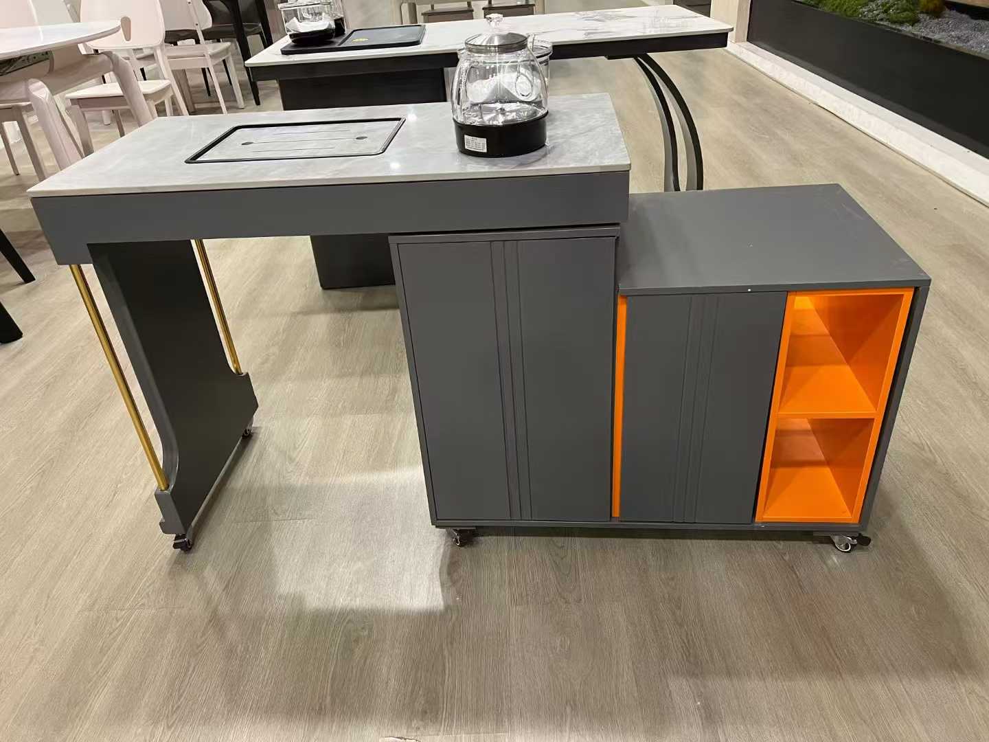 Multi-functional tea table, a new paradigm of space saving