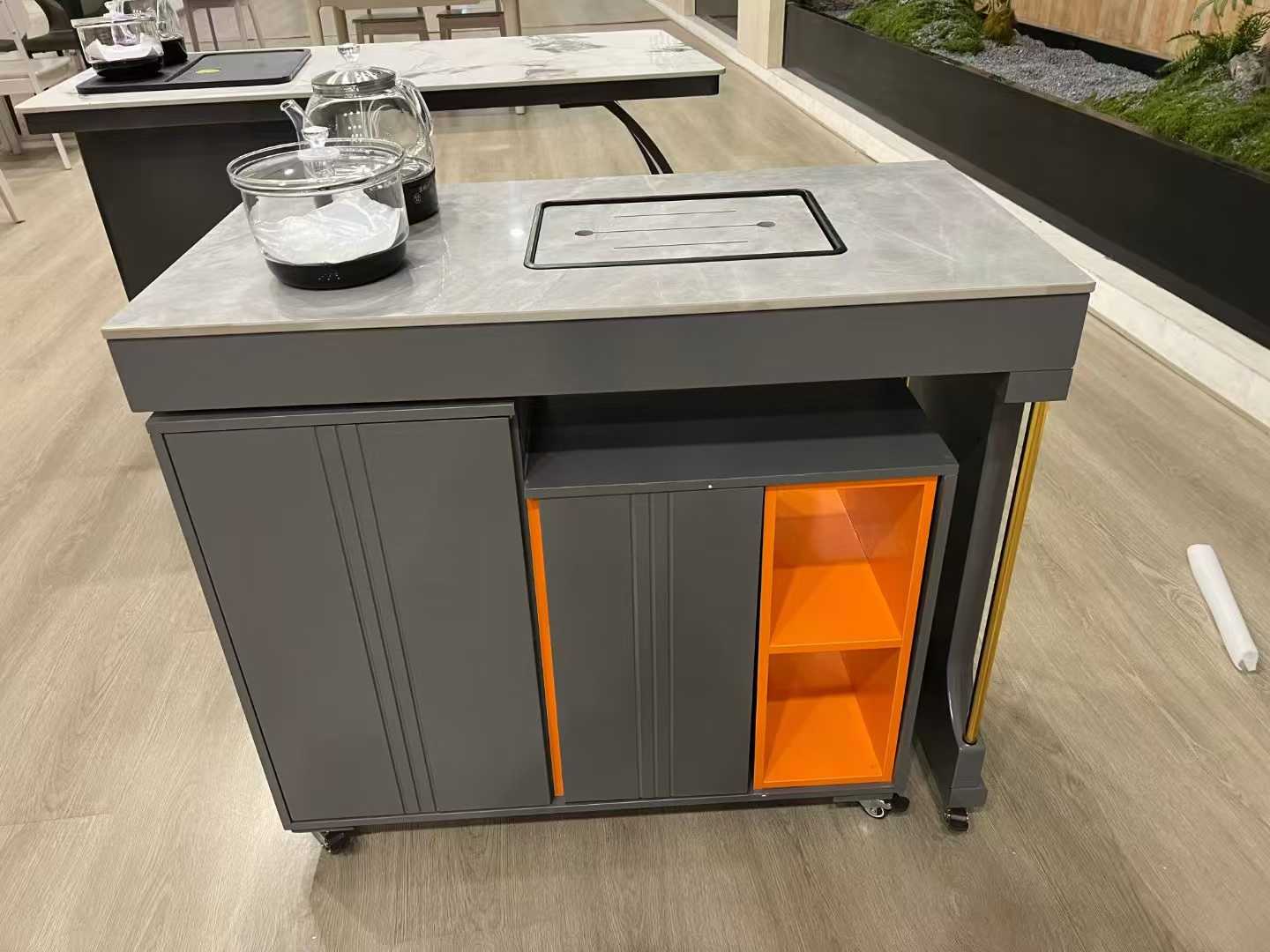 Multi-functional tea table, a new paradigm of space saving